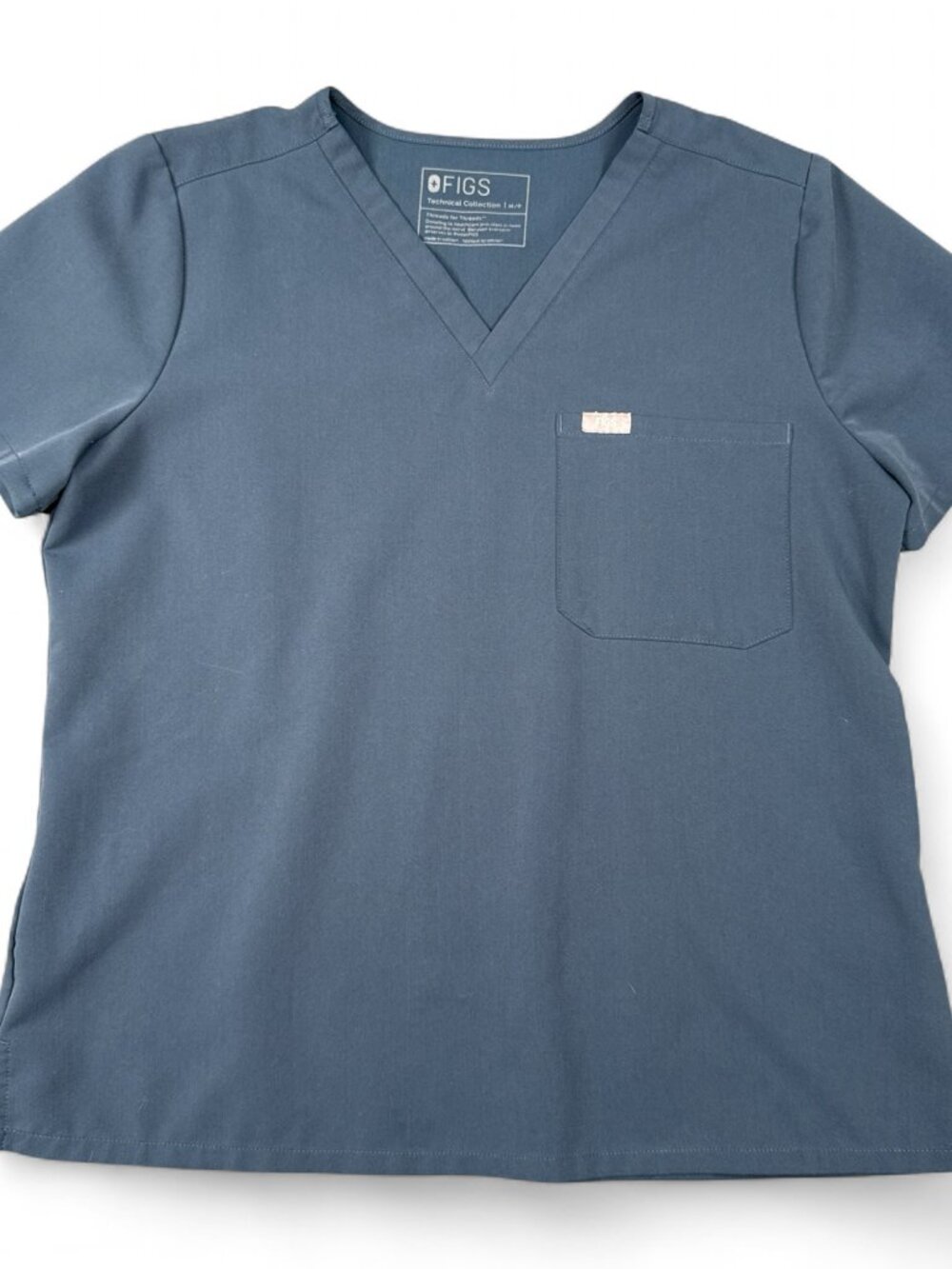 FIGS Catarina FW1000NP Scrub top M/P Slate Blue V-Neck PO# 2914